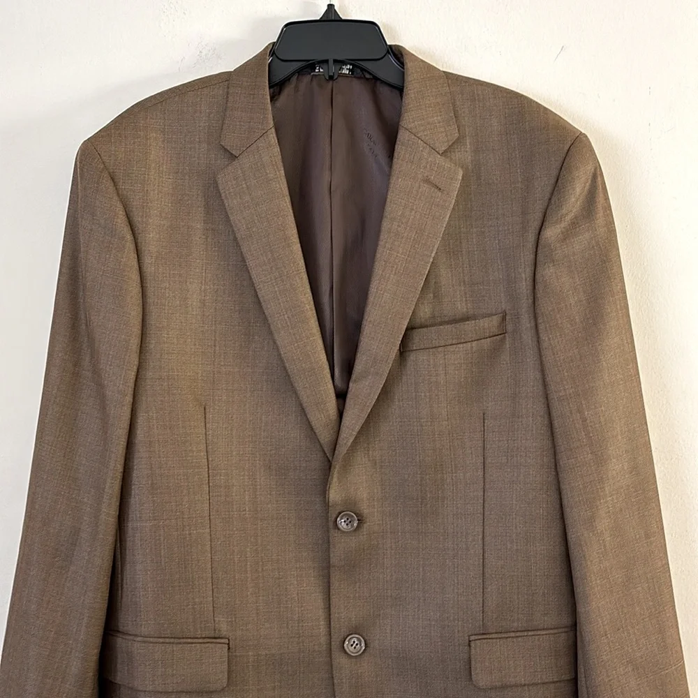 Caravelli Men's Brown 2 Button Notch Lapel Blazer‎ Size 42R